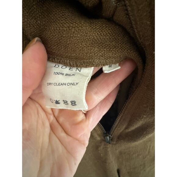 DOEN Serre Jumpsuit 100% Silk in Brown - Medium - Picture 5 of 9